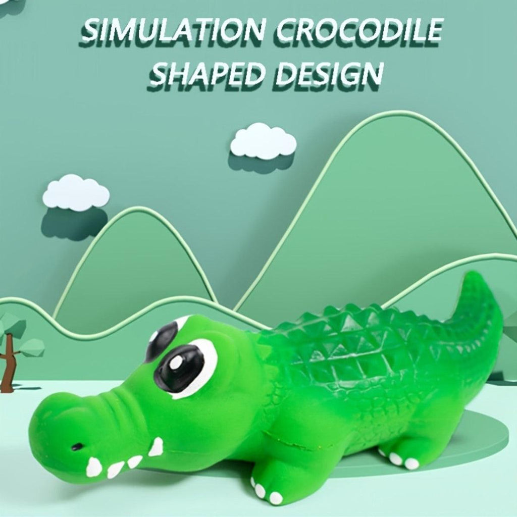 Hidaya Paws™ - Happy Alligator Squeaky Toy