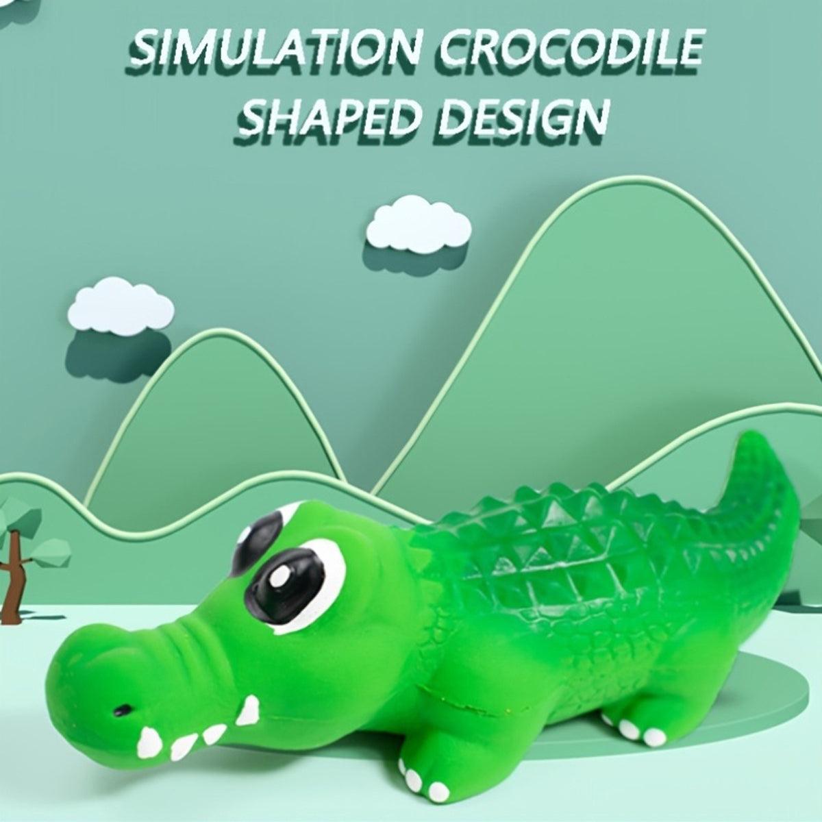 Hidaya Paws™ - Happy Alligator Squeaky Toy
